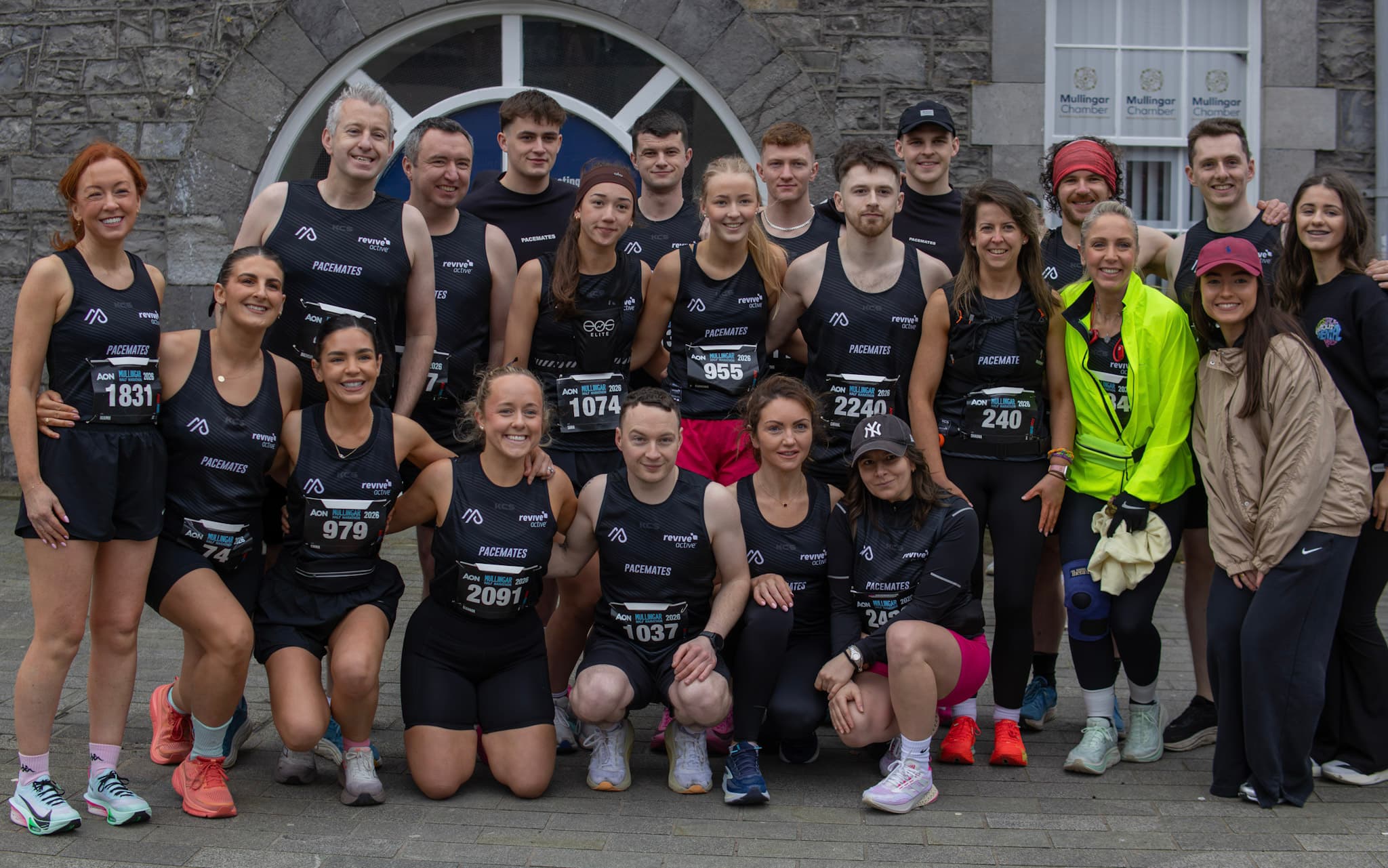 The Pacemates run club group together after a run in Mullingar